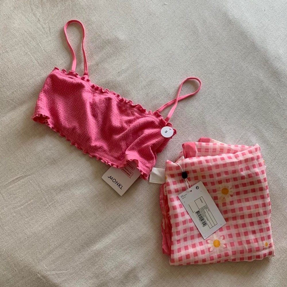 NWT Monki Bikini Top and Sarong